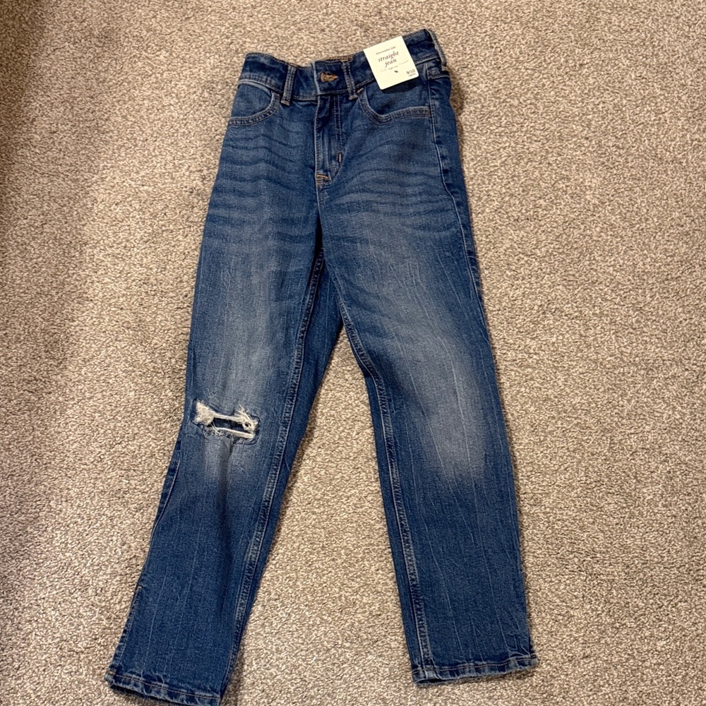abercrombie kids Dark Blue Distressed Jeans